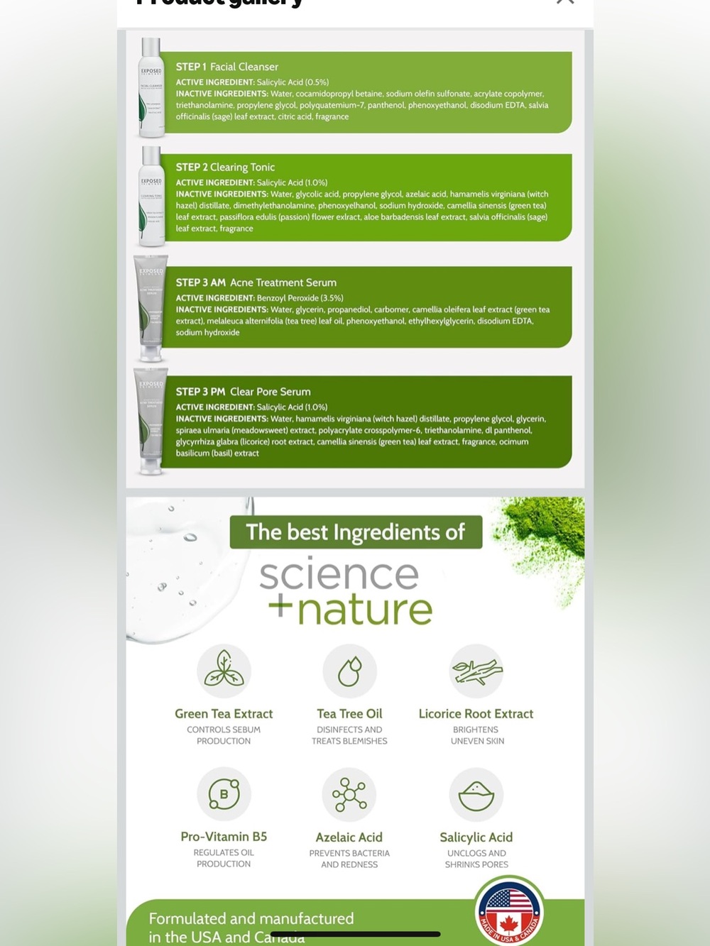 Clear Skin Routine Kit - White & Green - Picture 4 of 8